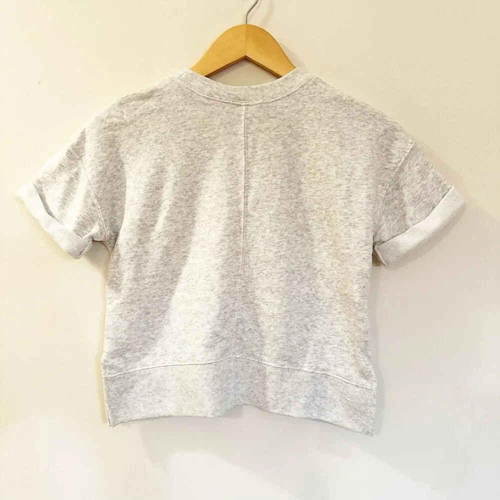Girls Nike Cropped Short Sleeve Sweatshirt Sz L